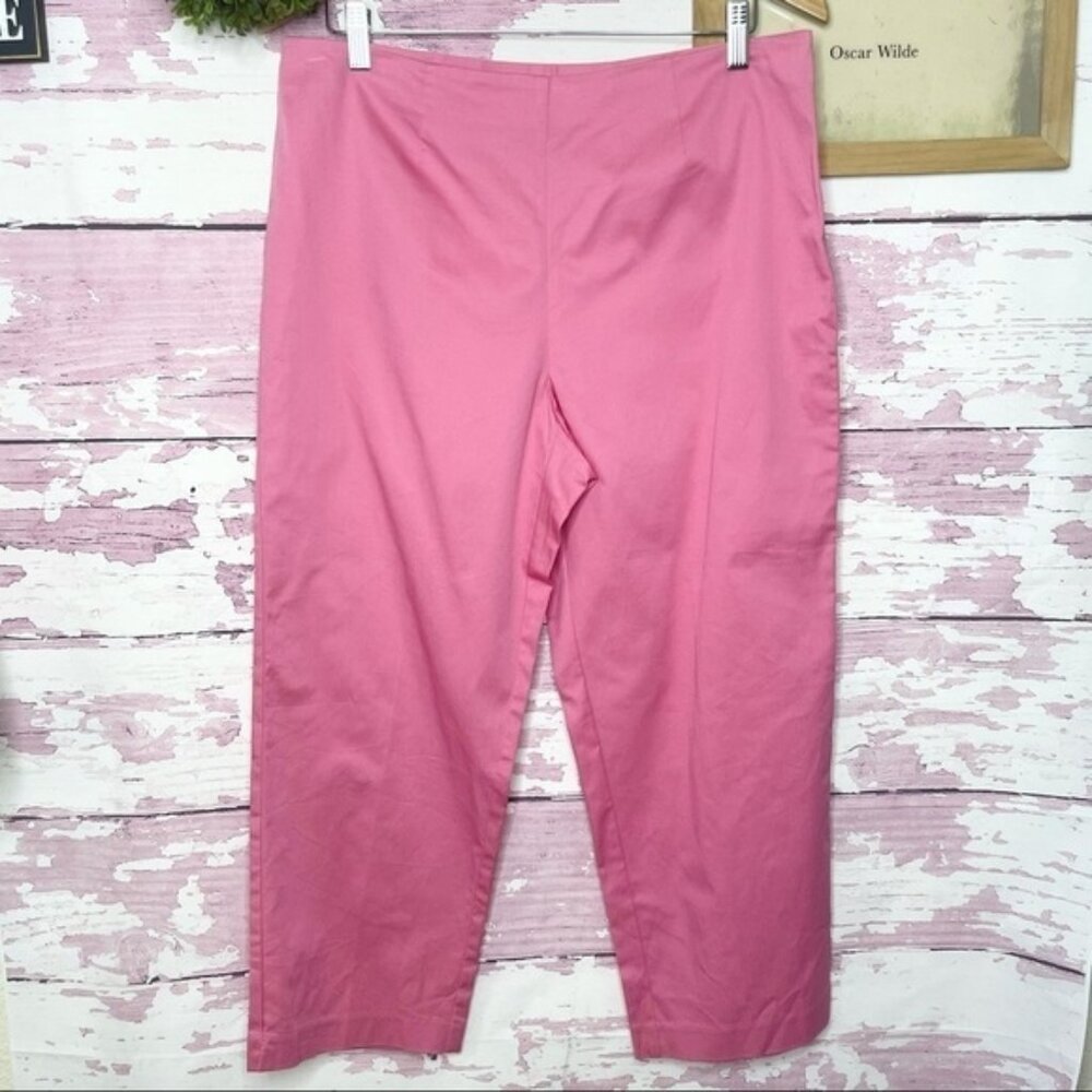 J H COLLECTIBLES Women’s PASTEL PINK Bootcut Crop Pants 12